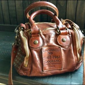 Campomaggi dolce studded mini bauletto satchel